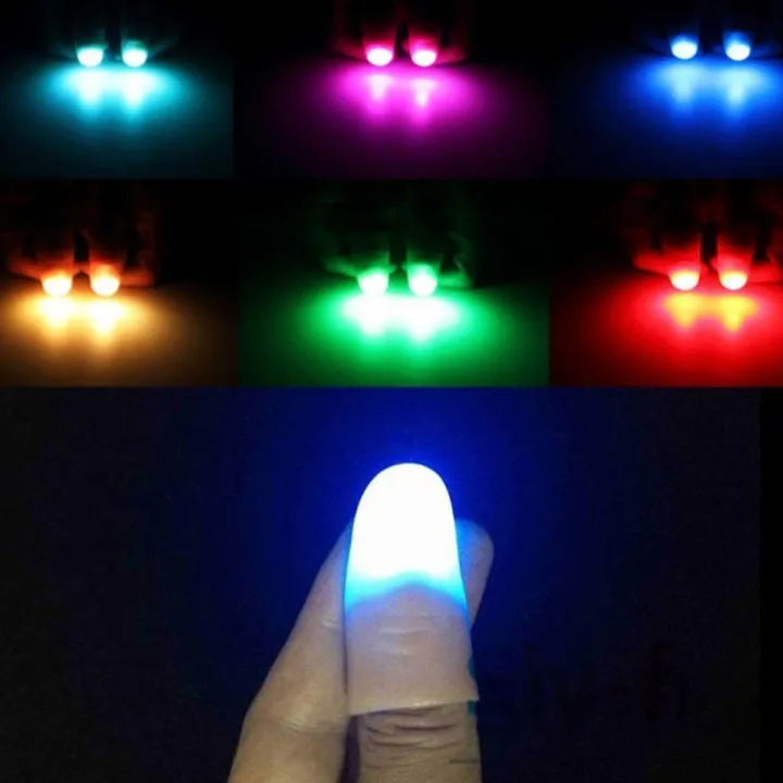 FeelinGirl%201Pair%20Finger%20Lights%20Tricks%20Finger%20Light%20Thumbs%20Light%20Finger%20Prank%20Toy%20Tool%20for%20Perform%20Halloween%20-%20Image%203