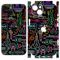For Apple iPhone 13 / 14 / 14 Plus / 15 / 15 Plus Awesome Collection Skin Wrap Series 360 Protector Sheet. 