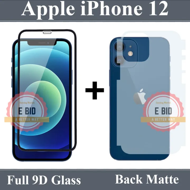 Apple%20iPhone%2012%202%20in%201%20Combo%20Curved%209D%20Glass%20Protector%20And%20Matte%20Back%20Skin%20-%20Image%204