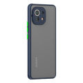For Xiaomi Mi 11 Lite 2021 - High Quality Matte PC Back Soft TPU Frame Shockproof Color Button with Camera Protection Lens Protection Camera Protective Back Cover Case For Xiaomi Mi 11 Lite 2021. 