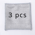 3pcs Multipurpose Scrubbing Wire Rags Scrubber Kitchen Steel Wire Dish Towel Microfiber Dish Cloths Reusable Dishwashing Rag. 