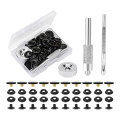 43 Piece Metal Garment Snaps with 3 Piece Snap Fixing Tools for , Jackets, Supplies. 