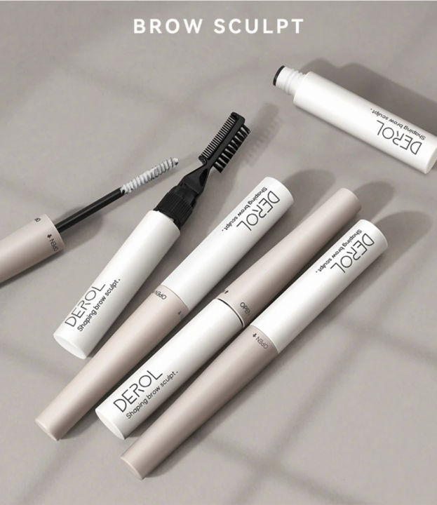 DEROL Eyebrow gel Transparent Brows Wax Waterproof Long-Lasting With 3D Brush Brow Styling Soap For Eyebrows