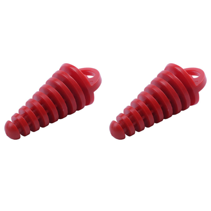2X Muffler Pipe Exhaust Silencer Wash Plug for Motorcycle Dirt Bike ATV Quad 2 4 Stroke, Red