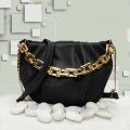 Women's Handbag with Golden Chain and Long Strap 9x7 Inch Elegant Design. 