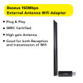 Baseus 650Mbps WiFi Adapter, 2.4G/5G Dual Band Wireless Network Adapter for PC Desktop, Supports Windows & Linux. 