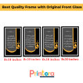 4 Qul Calligraphy with Black Frame | Islamic Wall Art | Glass Front Hanging Frame for Home, Office & Masjid Decoration. 