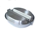 STAINLESS STEEL LUNCH BOX / MESS KIT - Made in USA - Used Container Item. 