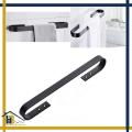 HB One Piece Customize, Heavy Duty Wall Mount Toilet Washroom Bathroom Towel Bar Stand, Towel Rack Black color. 