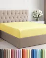 Fitted Bed Sheets - Cotton Jersey - Solid Colors - Elastic Ends. 