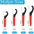 Coilover Wrench, Hook Wrenches Tools Set Shock Spanner Wrench Set C-Shape Spanner Adjustable Spanners Adjustment Tool. 