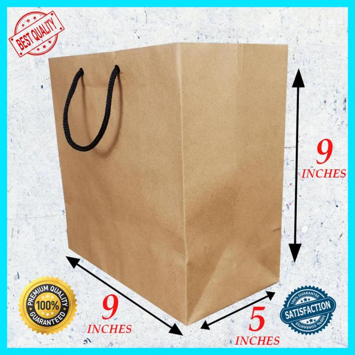 Bundle of 25 craft paper bags of x X inches, suitable for using as  shopping bag, gift bag, goodies bag, merchandise and retail High