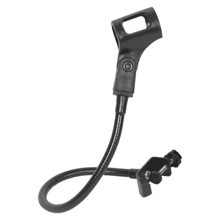 Mic Flexible Gooseneck Clamp Microphone Stand 360 Degree Flexible Gooseneck Microphone Stand Adjustable Desk Mic Arm Stand with Clip