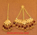 Traditional Design Bindiya Jhumar High Quality Real Gold Look With Fancy Jewelry Box Free. 