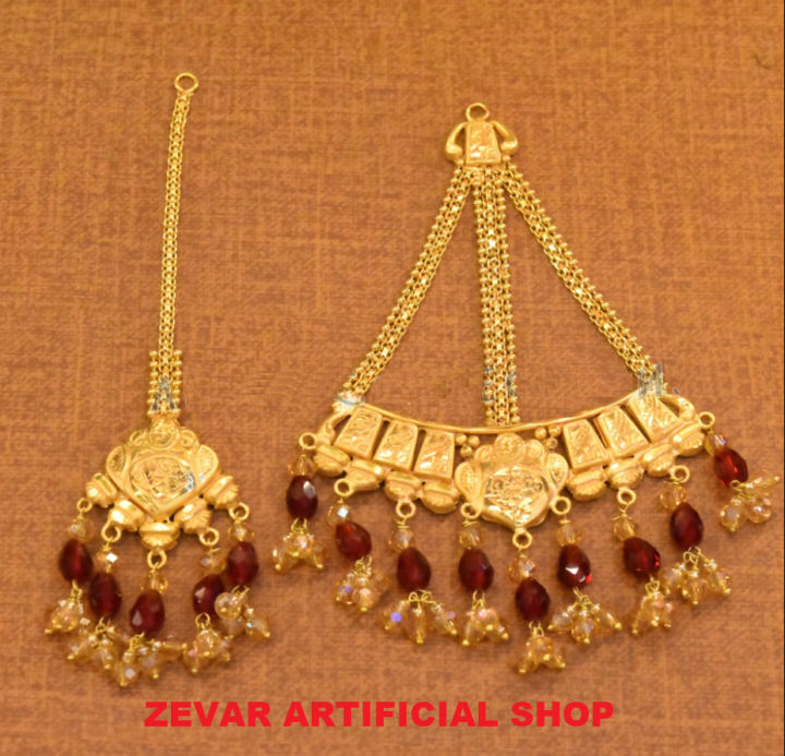 Traditional Design Bindiya Jhumar High Quality Real Gold Look With Fancy Jewelry Box Free