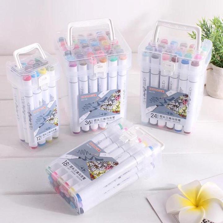 Art Marker Drawing Graphic Design Brush Tip Markers Fine Line Pen Painting 12/24/36 pcs Fine Colors Brush Set