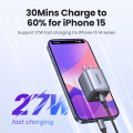 UGREEN 35W GaN USB C Wall Charger 1A1C Dual Port Fast Charging PD 3.0 QC 4.0, US EU Plug Options with Optional USB C Cable, Compatible with Samsung Galaxy S25 S24 Ultra, iPhone 16 15 Pro Max, OPPO Reno 12 11, Xiaomi 15 Pro. 