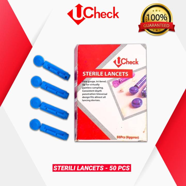 Ucheck Blood Glucose lancets_50 pcs for Sugar Needles Test Single use