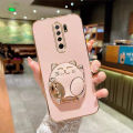 AnDyH For Xiaomi Redmi A1 9 9A 9T 10C Case,Premium Fashion Slim 3D Cute Fortune Cat Stretch Stand Design Solid Color. 