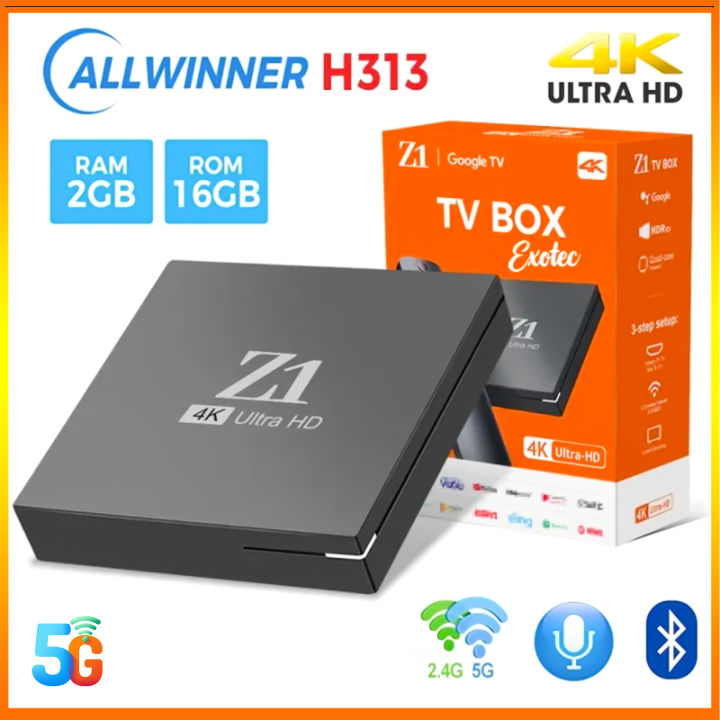 Z1 Android Tv Box (2GB + 16GB) | Google Voice Assistant - 4K Ultra HD | Watch Unlimited Live Channels