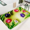3D Flower Bathroom Rugs Non Slip Bath Mat, Quick-Drying Extra Soft Absorbent Mats. 
