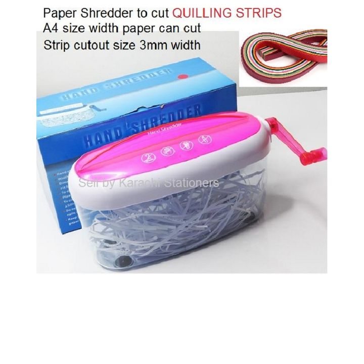 A4 size Paper Shredder to Cut Quilling Strips Manual Shredder