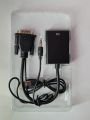 HDMI female to VGA male converter with audio projector HD computer display set-top box connector cable. 