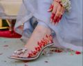 Cinderella Silver Transparent Buckled Heels - 3 Inch Rhinestone Sandals for Women & Girls, Pointed Toe. 