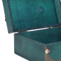 Wood Treasure Box With Combination Lock Handcrafted Reinforced Corners Spare. 