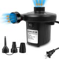 Electric Air Pump, Portable Electric Balloon Pump for Inflatables with 3 Nozzles, 130 W Quick-fill Electric Pump for Swimming Pool Outdoor Toy Car Camping, Black. 