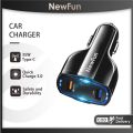 Fast charging- Ready Stock+COD QC 3.0 3 USB Car Charger Quick Charge 3.0 3-Ports Fast Charger For Car Phone Charging Adapter. 