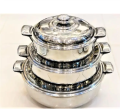 Alpha Stainless Steel Hot pot Rex Steel lid With lock. 