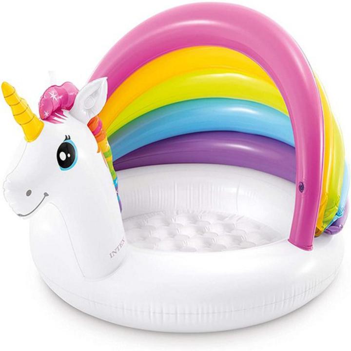 Swimming Pool For Kids Intex Unicorn design swimming Pool Size 50 X 40x27 Inch &127x102x69 cm For Ages 1-3 – Multicolor Model(57113)