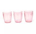 Pack of 3 Acrylic Plastic Drinking Water Glass Set. 