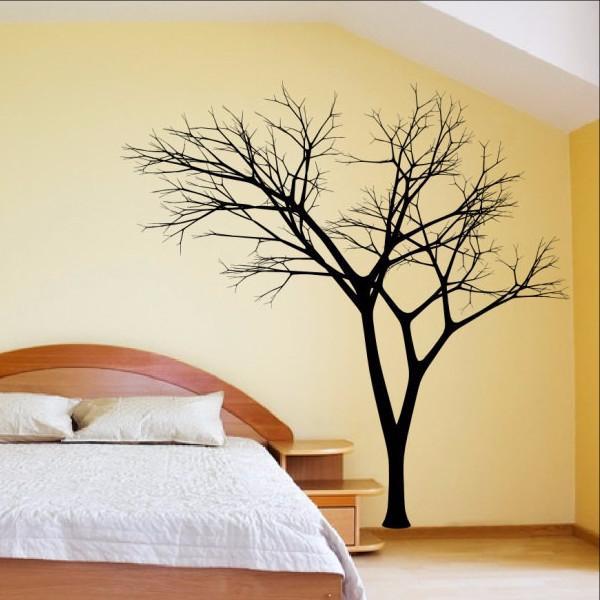 size- 2 x 2 feet - Autumn fall season tree branches nature scenery landscape self adhesive wall stickers for room ,office, bedroom, hall, home decor lovers - Black color - lucky garnet