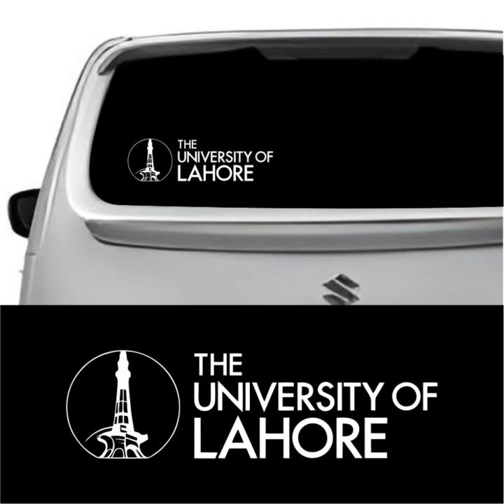 Back Screen Car Sticker - University Of Lahore Logo