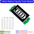 1S-8S Lithium Battery Capacity Indicator Module Tester 3V–34V for Li-ion Li-po Pack Voltage Display Battery Level Monitoring Tool for DIY Electronics & Projects by Electrica. 