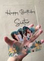 Happy Birth Day Custom Design on Clear Acrylic Card With Photo and text. 