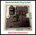 Electric Multi-Plug (IMPORTED) Super-grip Universal Wall Switch Socket 13A 250V 1 gang 8 pin - (White) With Indicator. 