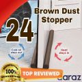 Brown Door Dust Stopper 24 inches to 50 inches Door Draft - Insect Stopper - Soundproof Door AC Door Air Stopper Door Pad Door Air Lock Wind Stopper Door Dust Draft Insulation Strip Draft Seal Door Gap Fill. 