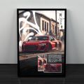 Audi R8 V10 wall Frame, wall decoration photo frame and wall hanging home decor. 