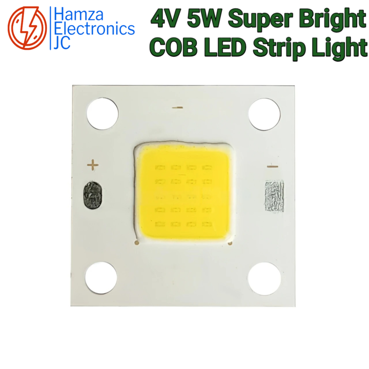 2PC's 3V to 5V/5W to 7W  White COB SMD Led Chip Flood Light Lamp Bead 5W to 7W High Quality