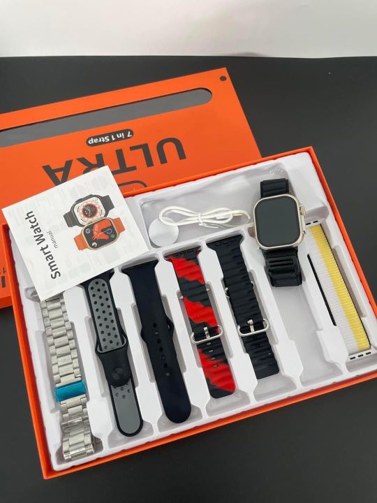 7%20In%201%20Ultra%20Smart%20Watch%202.1%20Inch%20Full%20HD%20Screen%20Series%208%20Wireless%20Charging%207%20Straps%20Waterproof%20-%20Image%207