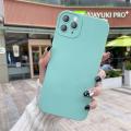 YIWESAN For Iphone 11 Cyan Case New Design Phone Case Shockproof Square Edge Pattern Silicone Casing Full Cover Angel Eye Camera Protection Cases Softcase. 