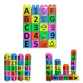 zbzaar High Quality Quantity Blocks Approximate 20 Pcs Unbreakable Non Toxic Material A to Z ABC Blocks Learning Spelling Counting 1 to 20 Block SIze : 3 cm / 3.5 cm Best Playing Multicolor Block Toy Sets For Kids Boys and Girls Educational Multi Color Ed. 