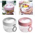 Overnight Jar Portable with Lid Spoon Yogurt Bowl for Travel white. 