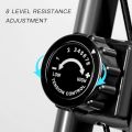 Exercise Bike Stationary bike, Ultra-Quiet Folding Indoor Cycling Bike with 8-Level Resistance, Arm Resistance Band, High Backrest, LCD Monitor, Workout bike for Home Men Women and Seniors. 