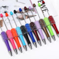 1PC New Creative Glitter Diamond Pen DIY Beaded Pen Wholesale Handmade BeadablePen Ball Pens Student School Office Gift Conbo. 