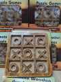 Tic Tac Toe Wooden Board Game Table Toy Player Room Decor Tables. 
