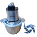 Portable 3 Litre 6 Titanium Blades Stainless Steel Electric Meat Grinder / Chopper / Mincer 4  / 6 Blades Silver Crest 2 in 1 1000 watts with Mixer Kolax / Silver Crest/ GSNational. 